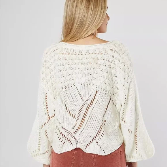Free People Snowball Cropped Sweater - XS - Picture 2 of 7